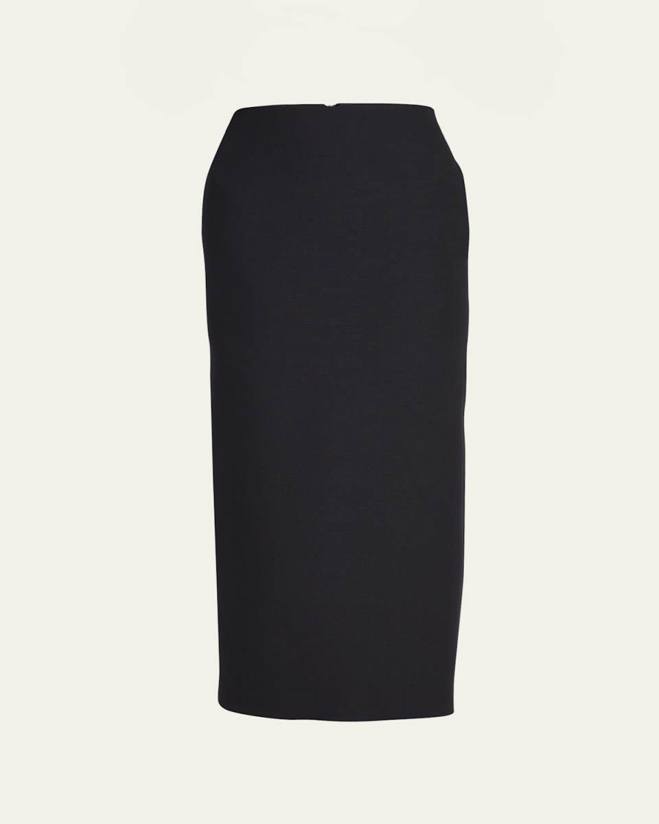 Wool Midi Pencil Skirt